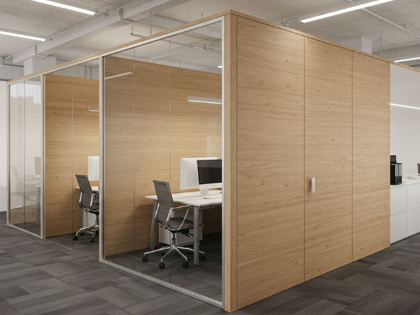 Modern office with stylish partitions