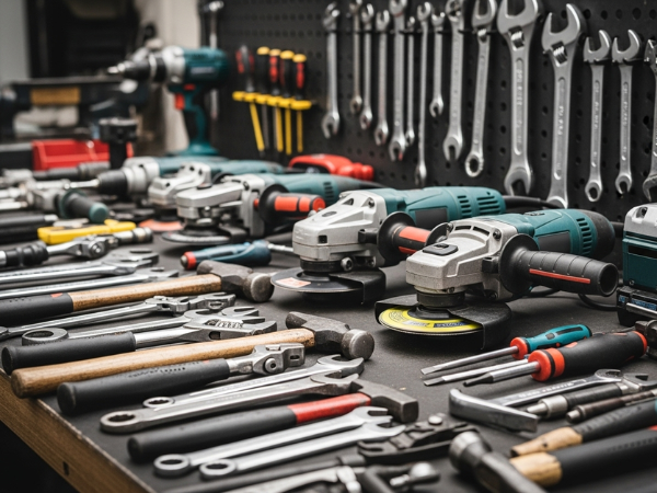 Assortment of industrial tools